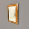 Italian Modern Briar Root, Brass and Chromed Metal Wall Mirror attributed to D.I.D., 1980s, Image 4