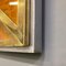 Specchio da parete moderno in radica, ottone e metallo cromato attribuito a DID, Italia, anni '80, Immagine 8