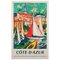 French SNCF Cote d'Azur Railway Advertising Poster by Roger Marcel Limouse, 1960 1