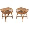 Tables d'Appoint Mid-Century en Rotin et en Bambou dans le style de Franco Albini, Italie, 1960s 2