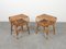 Mesas auxiliares Mid-Century de ratán y bambú al estilo de Franco Albini, Italia, años 60, Imagen 14