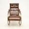 Rocking Chair Victorienne Antique en Acier et Cuir par Peter Cooper pour RW Winfield, 1880s 2