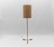 Mid-Century Modern Stehlampe aus Messing & Teak von Temde, Schweiz, 1960er 1