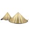 Conical Shaped Fiberglass and Brass Table Lamps, Italy, 1970s, Set of 2 24