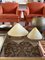 Conical Shaped Fiberglass and Brass Table Lamps, Italy, 1970s, Set of 2 2