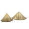 Conical Shaped Fiberglass and Brass Table Lamps, Italy, 1970s, Set of 2 27