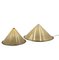 Conical Shaped Fiberglass and Brass Table Lamps, Italy, 1970s, Set of 2, Image 27