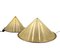 Conical Shaped Fiberglass and Brass Table Lamps, Italy, 1970s, Set of 2 23