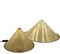 Conical Shaped Fiberglass and Brass Table Lamps, Italy, 1970s, Set of 2 26