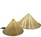 Conical Shaped Fiberglass and Brass Table Lamps, Italy, 1970s, Set of 2, Image 26