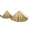 Conical Shaped Fiberglass and Brass Table Lamps, Italy, 1970s, Set of 2 22
