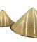 Conical Shaped Fiberglass and Brass Table Lamps, Italy, 1970s, Set of 2 21