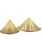 Conical Shaped Fiberglass and Brass Table Lamps, Italy, 1970s, Set of 2 6