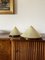 Conical Shaped Fiberglass and Brass Table Lamps, Italy, 1970s, Set of 2 10