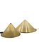Conical Shaped Fiberglass and Brass Table Lamps, Italy, 1970s, Set of 2 8