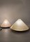 Conical Shaped Fiberglass and Brass Table Lamps, Italy, 1970s, Set of 2 16