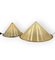 Conical Shaped Fiberglass and Brass Table Lamps, Italy, 1970s, Set of 2 3