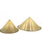 Conical Shaped Fiberglass and Brass Table Lamps, Italy, 1970s, Set of 2 28