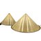 Conical Shaped Fiberglass and Brass Table Lamps, Italy, 1970s, Set of 2 11