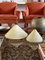 Conical Shaped Fiberglass and Brass Table Lamps, Italy, 1970s, Set of 2 4