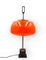 Lampada da tavolo/scrivania in vetro arancione attribuita a Oscar Torlasco per Lumi, anni '60, Immagine 8