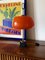 Lampada da tavolo/scrivania in vetro arancione attribuita a Oscar Torlasco per Lumi, anni '60, Immagine 9
