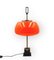 Tischlampe aus orangefarbenem Glas von Oscar Torlasco für Lumi, 1960er 25