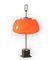 Lampada da tavolo/scrivania in vetro arancione attribuita a Oscar Torlasco per Lumi, anni '60, Immagine 1