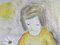 Edith Ferullo, Girl with Yellow Dress, Acrylic on Wood, 1960s, Image 4