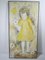 Edith Ferullo, Mädchen mit gelbem Kleid, Acryl auf Holz, 1960er 1