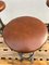 Mid-Century Wrought Iron Bar Stools with Leather Seats, 1970s, Set of 3, Image 3
