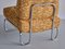 Röhrenförmiger Sessel aus Verchromtem Metall & Ocker Boucle, Deutschland, 1970er 7