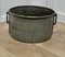 Large Zinc and Iron Cauldron Log Basket, 1890s 1