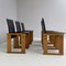 Monk Chairs in Black Leather by Afra & Tobia Scarpa for Molteni, Set of 6 10