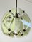 Lámpara de araña curvada de cristal de Murano y latón, años 50, Imagen 11