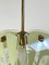 Lámpara de araña curvada de cristal de Murano y latón, años 50, Imagen 12