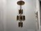 Mid-Century Gold Metal Pendant Light by Gaetano Sciolari, 1970s, Image 10