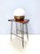 Soporte para TV o mesa auxiliar con estructura de hierro y tablero de haya ebonizada, Italia, años 60, Imagen 4