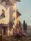 Alfredo Caldini, Villa en la Riviera italiana, años 60, óleo sobre lienzo, enmarcado, Imagen 3