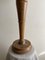 Lámpara de mesa francesa torneada de madera y acero, años 30, Imagen 3