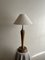 Lámpara de mesa francesa torneada de madera y acero, años 30, Imagen 6