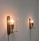 Lampade da parete in ottone e vetro, Italia, anni '50, set di 2, Immagine 7