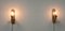 Lampade da parete in ottone e vetro, Italia, anni '50, set di 2, Immagine 5