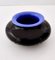 Postmodern Iridescent Black and Cornflower Blue Cased Glass Vase, Italy, 1980s, Image 6