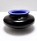 Postmodern Iridescent Black and Cornflower Blue Cased Glass Vase, Italy, 1980s 7