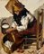 Francisco Torres Matas, Femme assise préparant le repas, Oil on Canvas, Framed 2