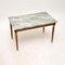 French Gilt Wood and Marble Top Coffee Table, 1950, Image 1