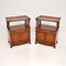 Antique Yew Side Cabinets, 1920, Set of 2 1