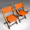 English Leather Veranda Chairs with Folding Seat, 2000s, Set of 2, Image 9