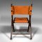 Englische Leder Veranda Stühle mit Klappsitz, 2000er, 2er Set 4
